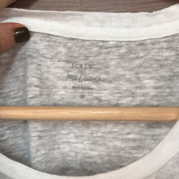 J. Crew Engineer Stripe Linen T-shirt Medium - Picture 3 of 5